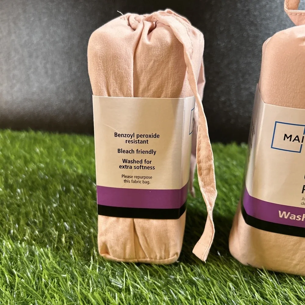 Lot of 2 Mainstays‎ Ultra Soft Pillowcases Set King Size Pink Washed Microfiber - Picture 7 of 7